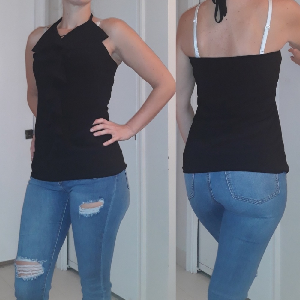Black dressy halter